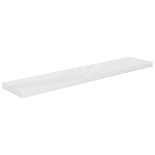 Floating Wall Shelf High Gloss White 120x23.5x3.8 cm MDF Floating Wall Shelf High Gloss White 120x23.5x3.8 cm MDF