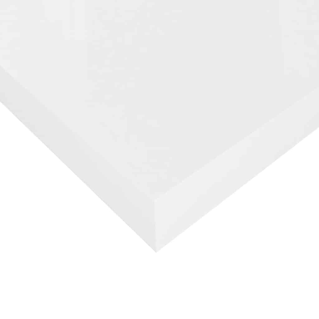 Floating Wall Shelf High Gloss White 120x23.5x3.8 cm MDF