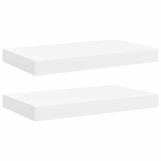 Floating Wall Shelves 2 pcs White 40x23x3.8 cm MDF Floating Wall Shelves 2 pcs White 40x23x3.8 cm MDF