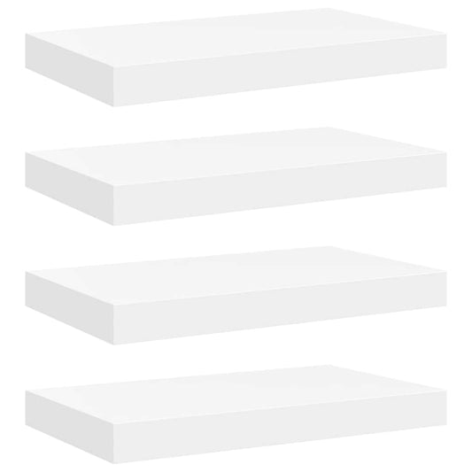 Floating Wall Shelves 4 pcs White 40x23.5x3.8 cm MDF Floating Wall Shelves 4 pcs White 40x23.5x3.8 cm MDF