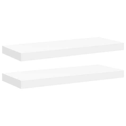 Floating Wall Shelves 2 pcs White 60x23.5x3.8 cm MDF Floating Wall Shelves 2 pcs White 60x23.5x3.8 cm MDF
