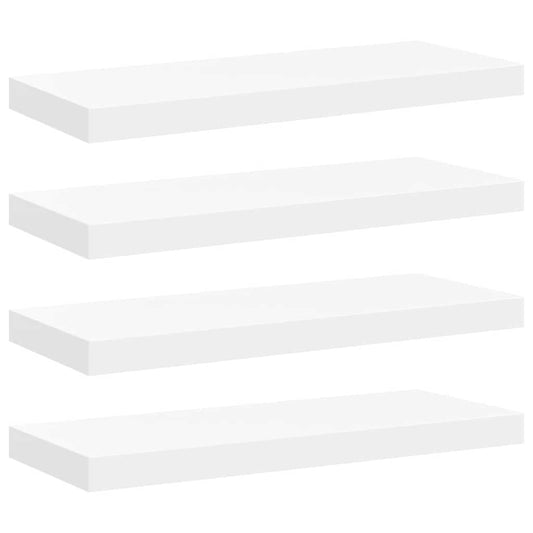 Floating Wall Shelves 4 pcs White 60x23.5x3.8 cm MDF Floating Wall Shelves 4 pcs White 60x23.5x3.8 cm MDF
