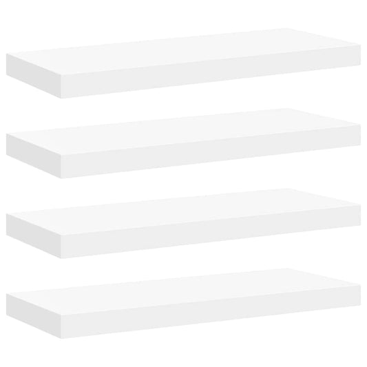 Floating Wall Shelves 4 pcs White 60x23.5x3.8 cm MDF Floating Wall Shelves 4 pcs White 60x23.5x3.8 cm MDF