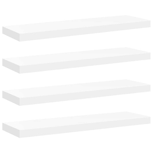 Floating Wall Shelves 4 pcs White 80x23.5x3.8 cm MDF Floating Wall Shelves 4 pcs White 80x23.5x3.8 cm MDF