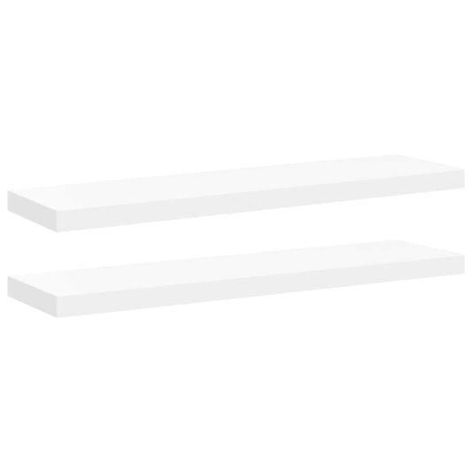 Floating Wall Shelves 2 pcs White 90x23.5x3.8 cm MDF Floating Wall Shelves 2 pcs White 90x23.5x3.8 cm MDF