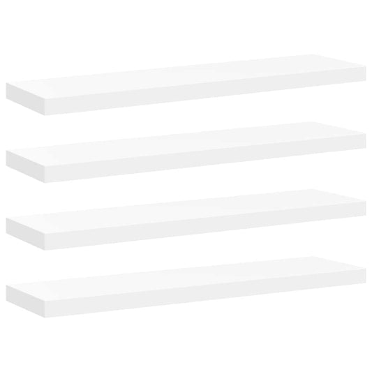 Floating Wall Shelves 4 pcs White 90x23.5x3.8 cm MDF Floating Wall Shelves 4 pcs White 90x23.5x3.8 cm MDF