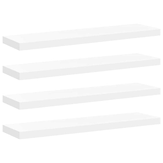 323819 vidaXL Floating Wall Shelves 4 pcs White 90x23,5x3,8 cm MDF 323819 vidaXL Floating Wall Shelves 4 pcs White 90x23,5x3,8 cm MDF