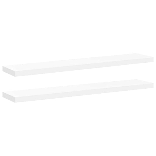 Floating Wall Shelves 2 pcs White 120x23.5x3.8 cm MDF Floating Wall Shelves 2 pcs White 120x23.5x3.8 cm MDF