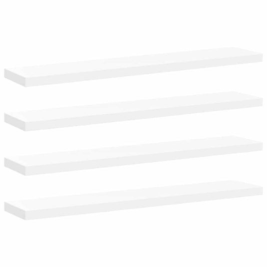 Floating Wall Shelves 4 pcs White 120x23.5x3.8 cm MDF Floating Wall Shelves 4 pcs White 120x23.5x3.8 cm MDF