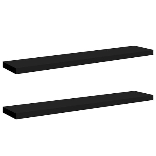 323842 vidaXL Floating Wall Shelves 2 pcs Black 120x23,5x3,8 cm MDF 323842 vidaXL Floating Wall Shelves 2 pcs Black 120x23,5x3,8 cm MDF