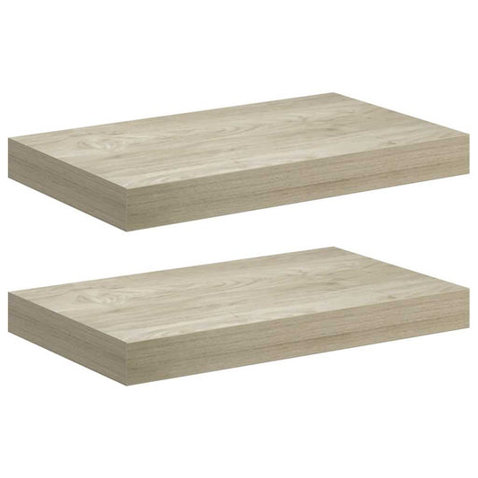 Floating Wall Shelves 2 pcs Oak 40x23.5x3.8 cm MDF Floating Wall Shelves 2 pcs Oak 40x23.5x3.8 cm MDF