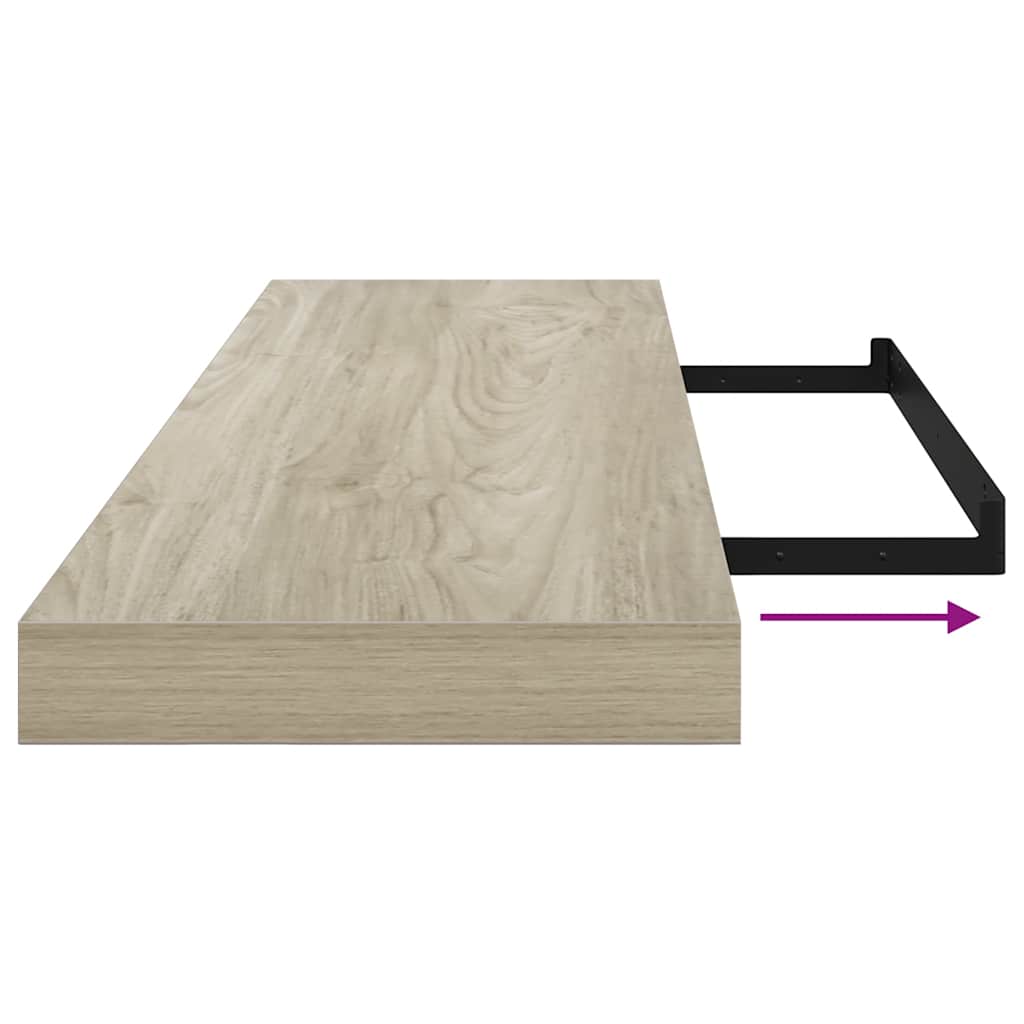 323882 vidaXL Floating Wall Shelves 4 pcs Oak 90x23,5x3,8 cm MDF