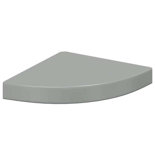 Floating Corner Shelf High Gloss Grey 25x25x3.8 cm MDF Floating Corner Shelf High Gloss Grey 25x25x3.8 cm MDF