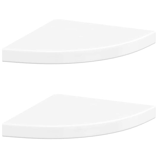 Floating Corner Shelves 2 pcs High Gloss White 35x35x3.8 cm MDF Floating Corner Shelves 2 pcs High Gloss White 35x35x3.8 cm MDF