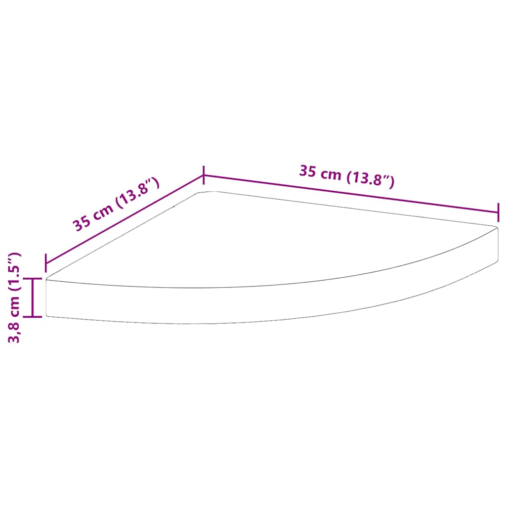 323909 vidaXL Floating Corner Shelves 4 pcs High Gloss White 35x35x3,8 cm MDF