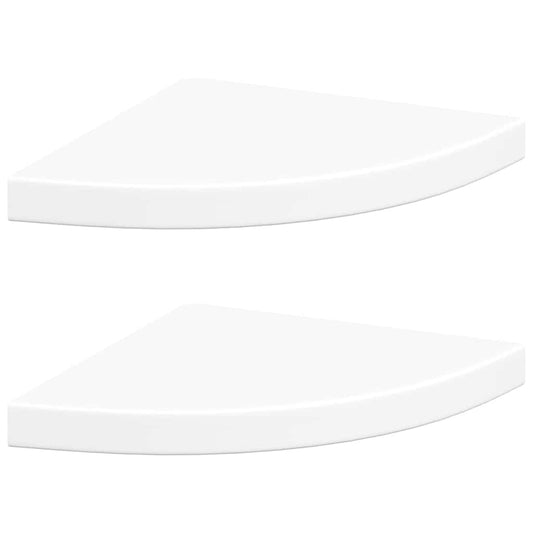Floating Corner Shelves 2 pcs White 35x35x3.8 cm MDF Floating Corner Shelves 2 pcs White 35x35x3.8 cm MDF