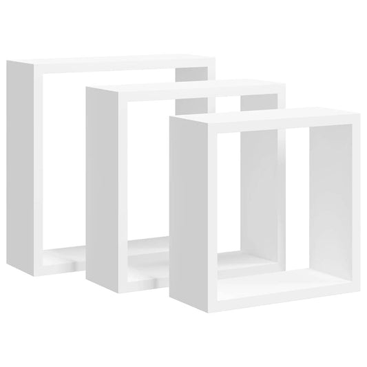 Wall Cube Shelves 3 pcs White MDF Wall Cube Shelves 3 pcs White MDF