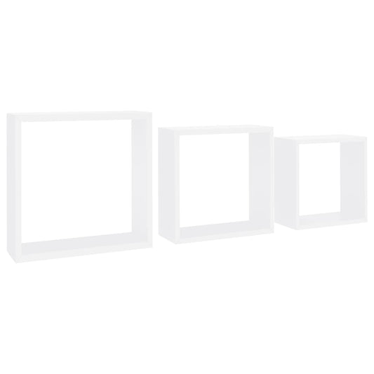 Wall Cube Shelves 3 pcs White MDF Wall Cube Shelves 3 pcs White MDF