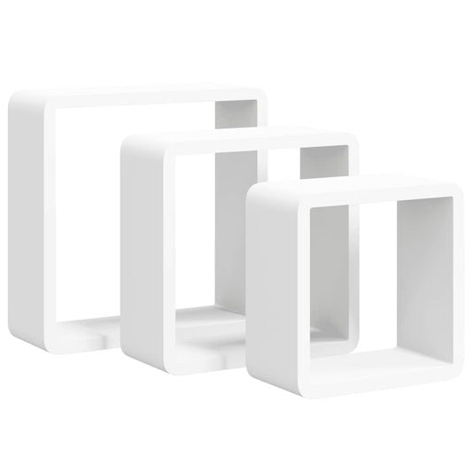 Wall Cube Shelves 3 pcs White MDF Wall Cube Shelves 3 pcs White MDF