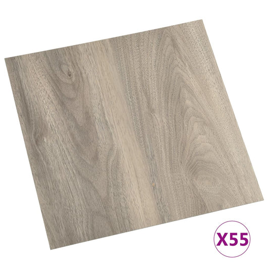Self-adhesive Flooring Planks 55 pcs PVC 5.11 m² Taupe Self-adhesive Flooring Planks 55 pcs PVC 5.11 m² Taupe