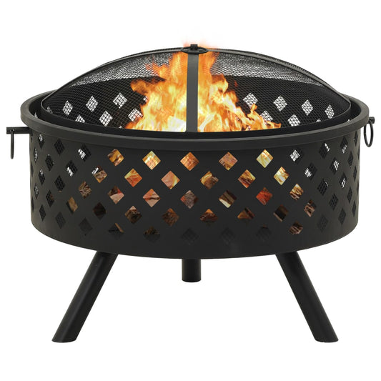 Fire Pit with Poker 68 cm XXL Steel Fire Pit with Poker 68 cm XXL Steel