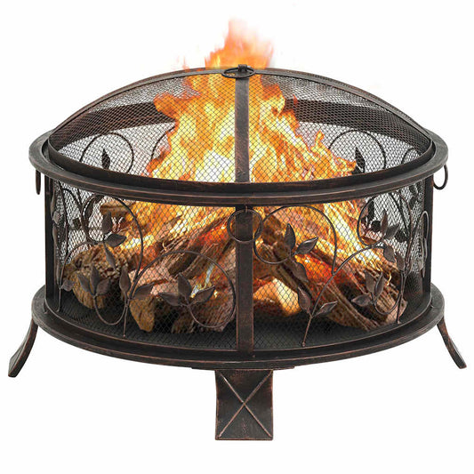 311891 vidaXL Rustic Fire Pit with Poker 67,5 cm XXL Steel 311891 vidaXL Rustic Fire Pit with Poker 67,5 cm XXL Steel