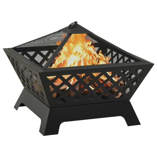 Fire Pit with Poker 64 cm XXL Steel Fire Pit with Poker 64 cm XXL Steel
