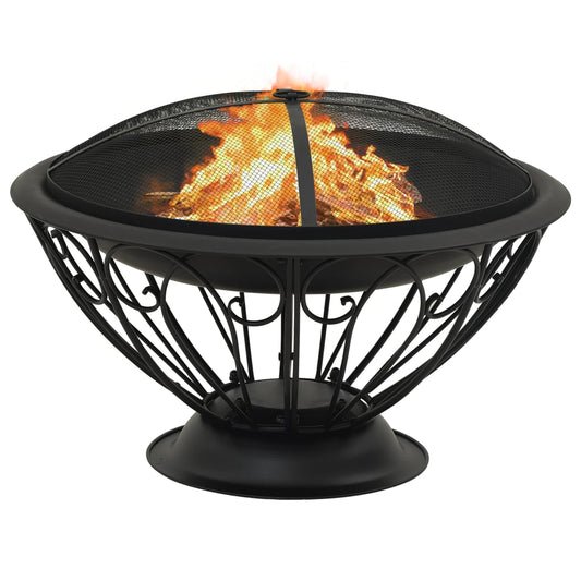 Fire Pit with Poker 75 cm XXL Steel Fire Pit with Poker 75 cm XXL Steel