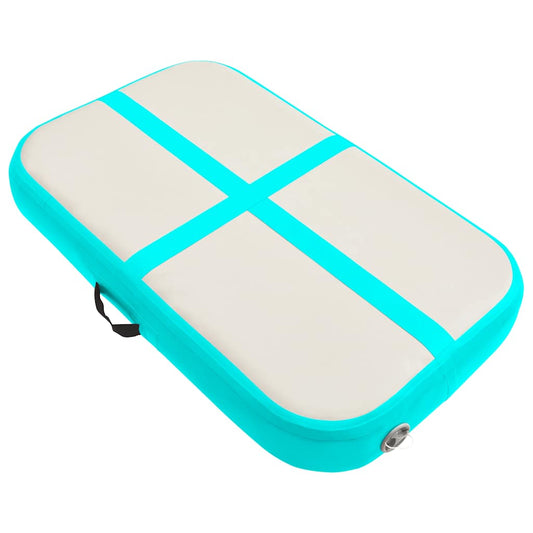 Inflatable Gymnastics Mat with Pump 60x100x15 cm PVC Green Inflatable Gymnastics Mat with Pump 60x100x15 cm PVC Green