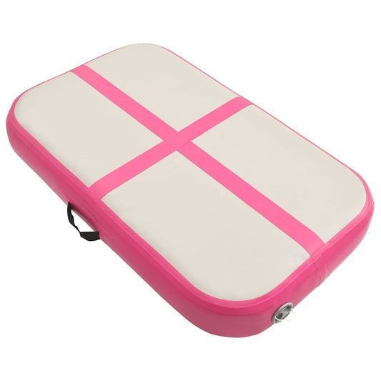 Inflatable Gymnastics Mat with Pump 60x100x20 cm PVC Pink Inflatable Gymnastics Mat with Pump 60x100x20 cm PVC Pink