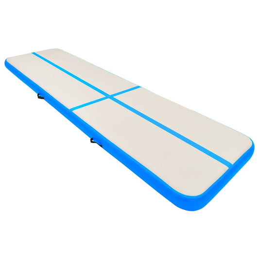 Inflatable Gymnastics Mat with Pump 700x100x15 cm PVC Blue Inflatable Gymnastics Mat with Pump 700x100x15 cm PVC Blue