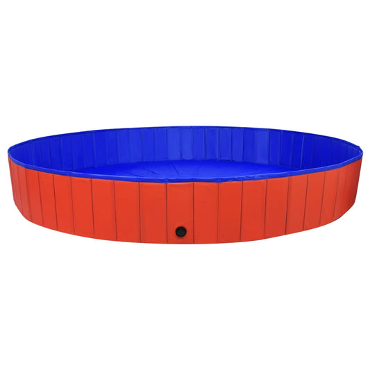 Foldable Dog Swimming Pool Red 300x40 cm PVC Foldable Dog Swimming Pool Red 300x40 cm PVC