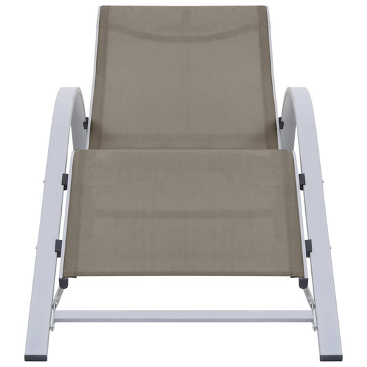 Sunlounger Textilene and Aluminium Taupe Sunlounger Textilene and Aluminium Taupe
