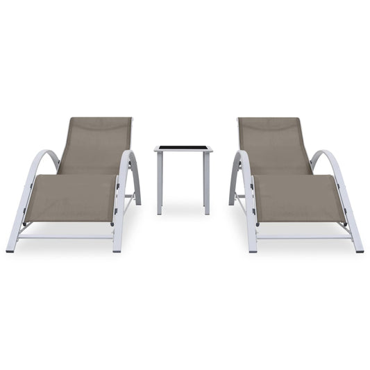 Sun Lounger | Taupe | Textilene, Aluminium, Steel | Standard Sun Lounger | Taupe | Textilene, Aluminium, Steel | Standard