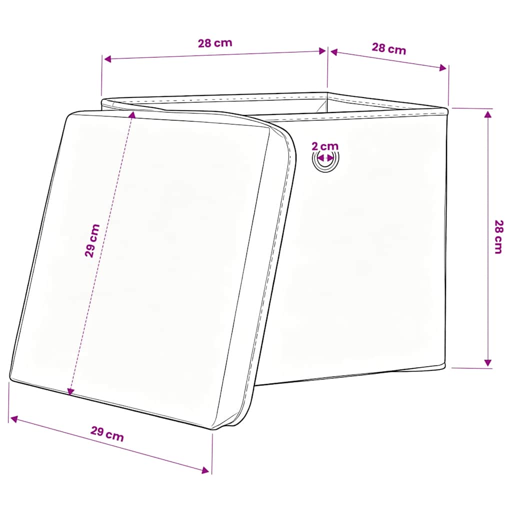 Storage Box | Set of 4 | Baby blue | Non-woven fabric | Medium
