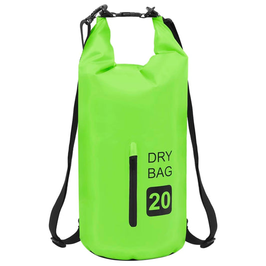 Dry Bag with Zipper Green 20 L PVC Dry Bag with Zipper Green 20 L PVC