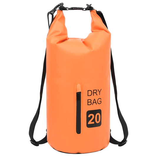 Dry Bag with Zipper Orange 20 L PVC Dry Bag with Zipper Orange 20 L PVC