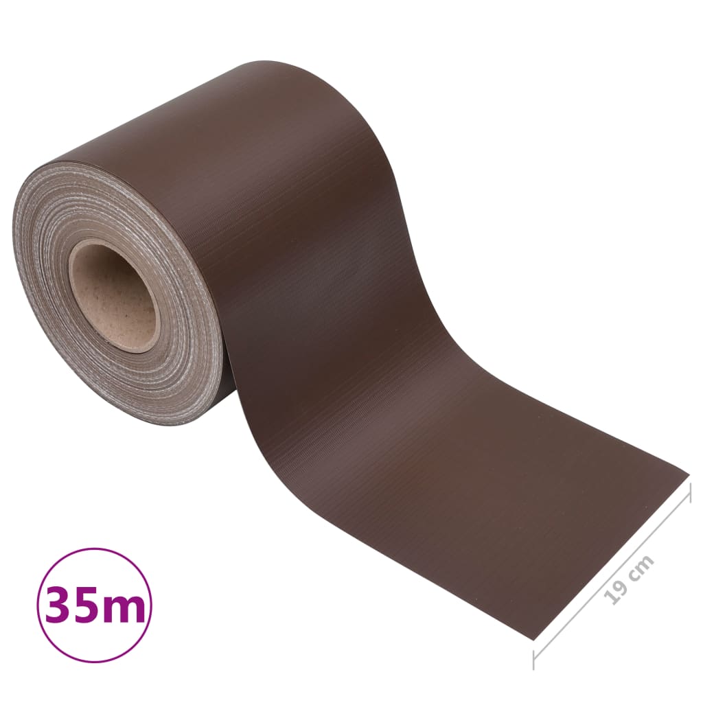 Garden Privacy Screen PVC 35x0.19 m Brown
