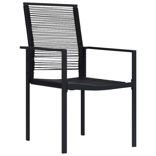 Garden Chairs 4 pcs PVC Rattan Black Garden Chairs 4 pcs PVC Rattan Black