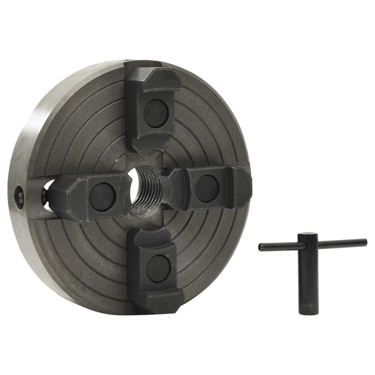 4 Jaw Wood Chuck with M33 Connection Steel Black 150x63 mm 4 Jaw Wood Chuck with M33 Connection Steel Black 150x63 mm