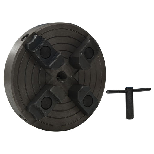 4 Jaw Wood Chuck with M18 Connection Steel Black 150x63 mm 4 Jaw Wood Chuck with M18 Connection Steel Black 150x63 mm