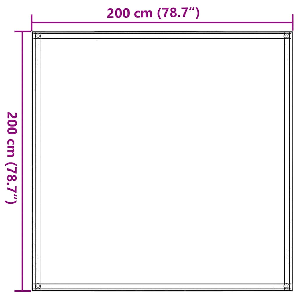 Tent Carpet 200x200 cm Black
