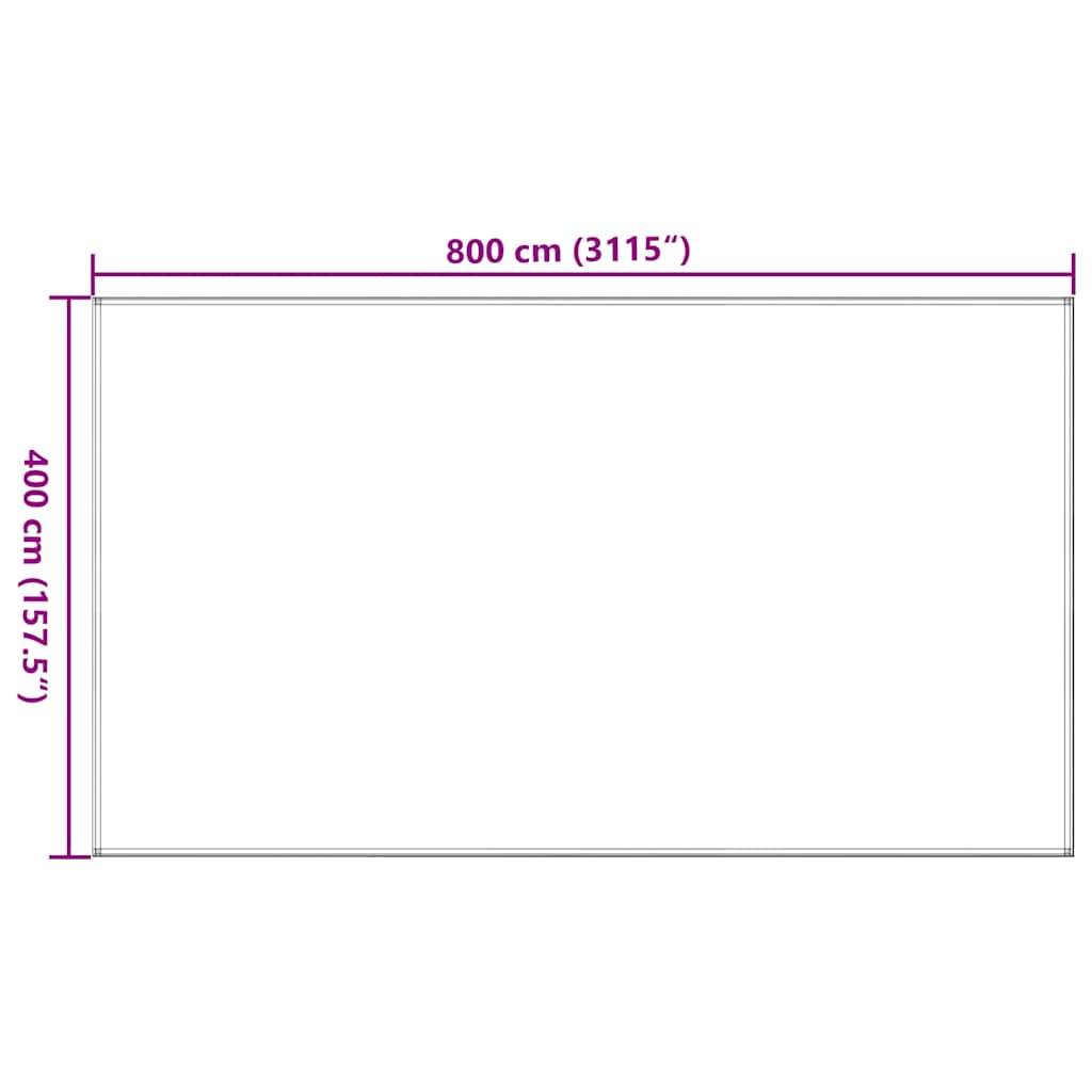 Tent Carpet 400x800 cm Brown HDPE