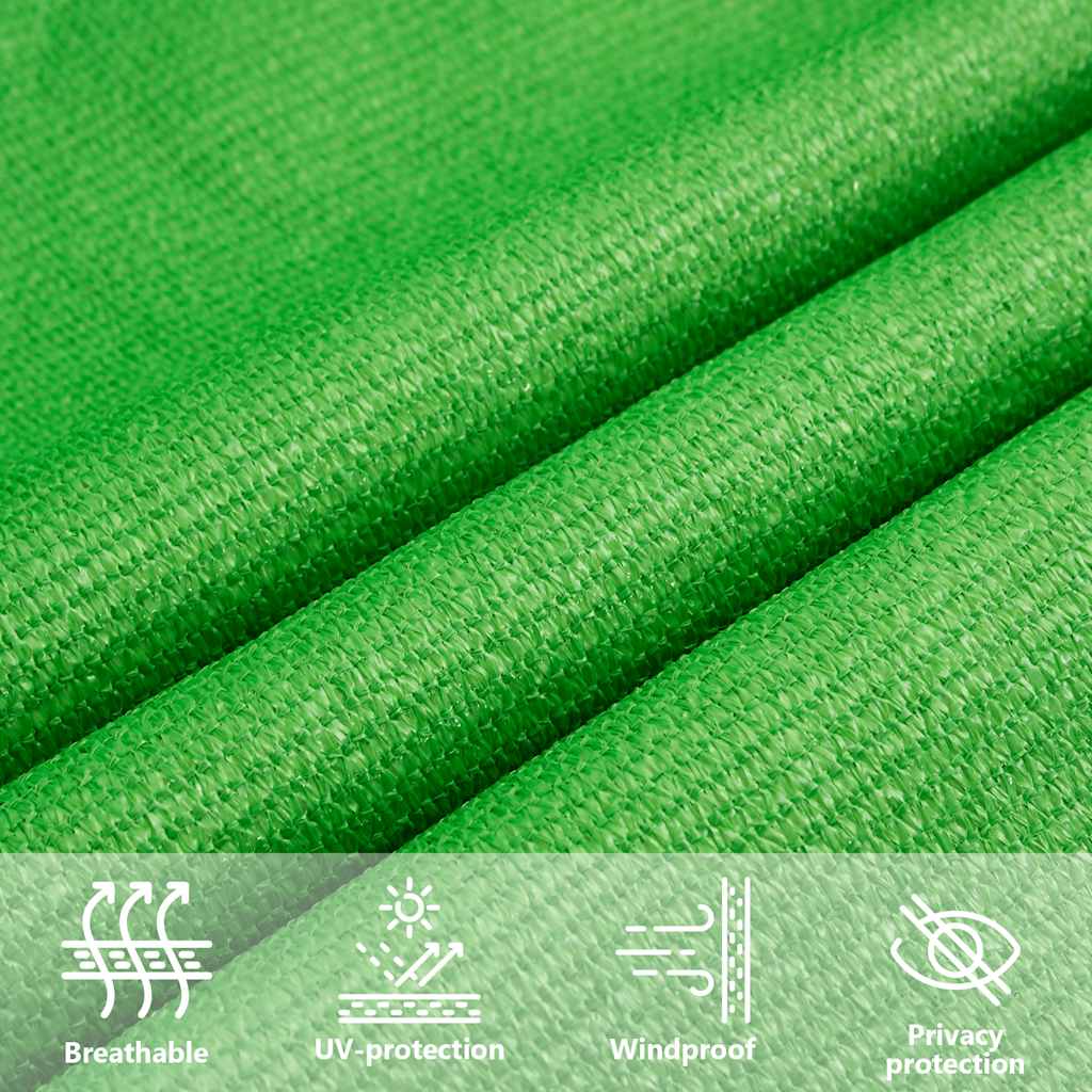 311303 vidaXL Sunshade Sail 160 g/m² Light Green 5x8 m HDPE