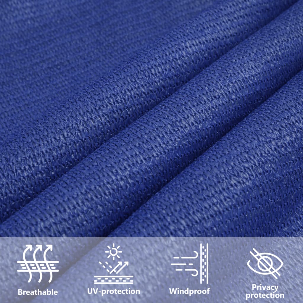 311492 vidaXL Sunshade Sail 160 g/m² Blue 2x2 m HDPE