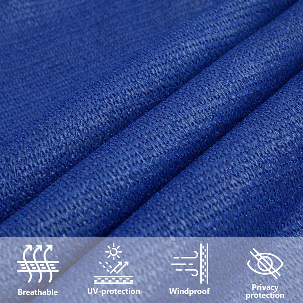 Sunshade Sail 160 g/m² Square Blue 6x6 m HDPE