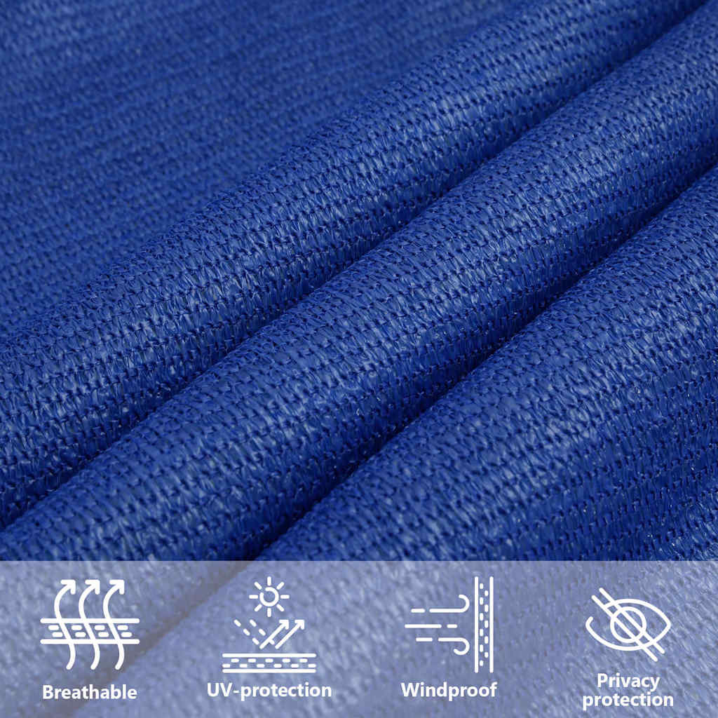 Sunshade Sail 160 g/m² Rectangular Blue 5x8 m HDPE