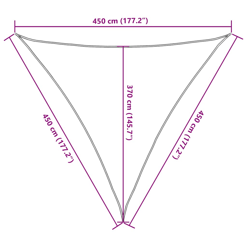 Sunshade Sail | Blue | 100% HDPE | Large | UV-resistant materials