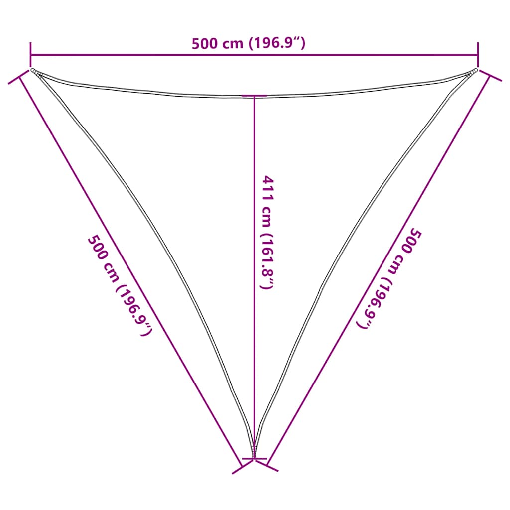 Sunshade Sail 160 g/m² Red 5x5x5 m HDPE