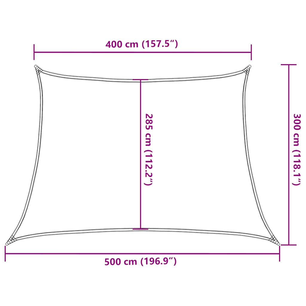 311655 vidaXL Sunshade Sail 160 g/m² Red 4/5x3 m HDPE